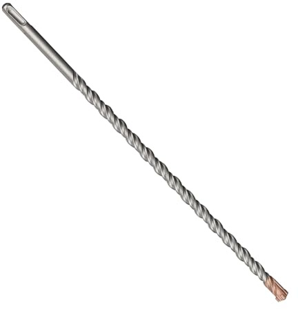 SUQIN SDS Plus Foret Professionnel Pour Marteau Perforateur 12 mm x 350 mm Avec 4 Tranchants En Carbure Cémenté, Foret à Maçonnerie, idéal Pour Percer Dans La Pierre, Le Béton, La Pierre Naturelle