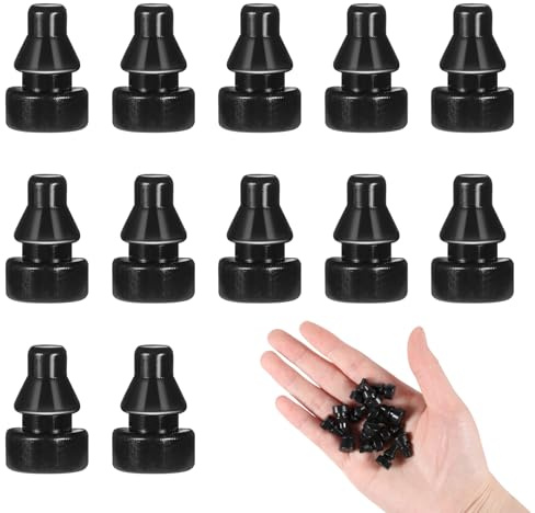 Replaceable Rubber Feet for Slow Cooker, Replacement Parts Slow Cooker Legs Insert Accessories, Prevent Scratches and Damages for Pot, Black (12 Packs)