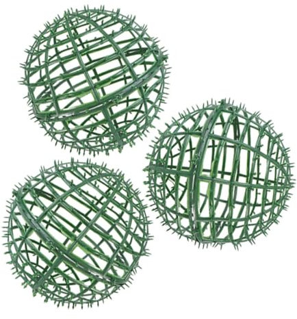 iplusmile 3pcs Artificial Grass Ball Rack Plastic Topiary Holder for Garden Decor Flower Support Cage Faux Plant Frame Wedding Home Decor