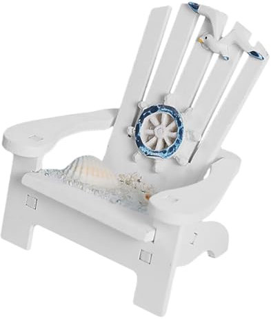 KONTONTY Miniatur-strandstuhl Satz Miniatur-liegestuhl Holz Deko Für Puppenhaus Strand Deko Miniatur Mikro-Landschaft Requisite