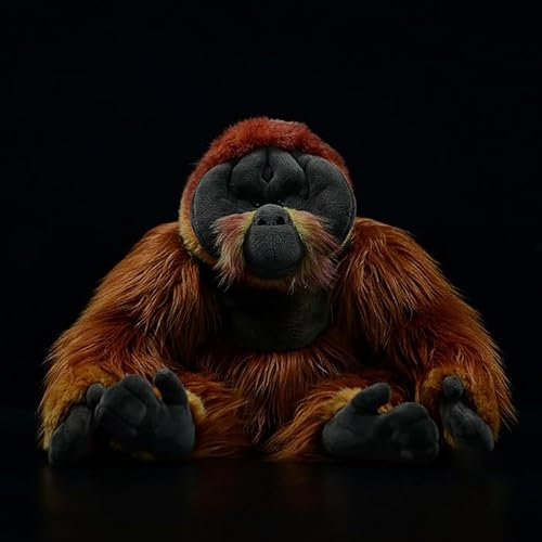 RLOMUTE Peluche Gorilla Giocattolo Morbido e Carino Adatto per San Christmas Regali per Feste Compagni Camera da letto Decorazione per la casa Regalo per Bambini di 3 4 5 6 anni - Orangutan