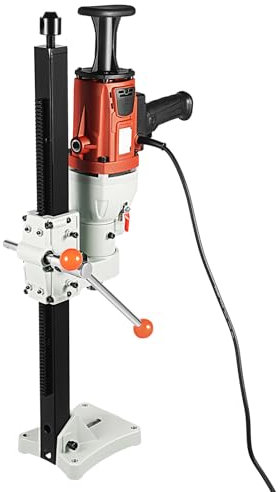 2200W 1200RPM Betonbohrgerät Kernlochbohrmaschine für Nass und Trocken, Vertikaler Handbetrieb 2-in-1 Diamant Kernbohrgerät, Einstellbar Halterunghöhe, für Bohren