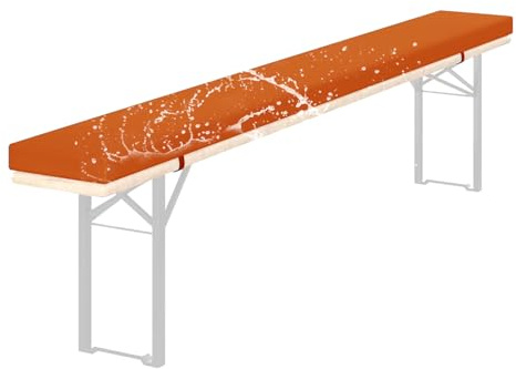 Generisch Bierbankauflage Gepolstert, 220 X 25 180x28 170x25 200x30 110x30 Wasserabweisend Bierbank Auflage, Dick 3cm, FüR Bierzeltgarnitur Bankkissen Outdoor Sitzpolster,F 24,180x25x3cm