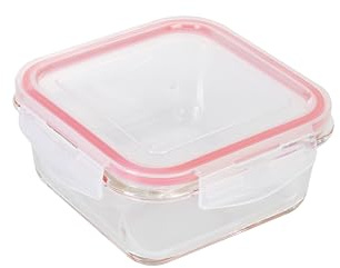 wenco Glasfrischebox 1000 ml – Frischhaltedose aus Borosilikatglas, auslaufsichere Glasdose mit Klickverschluss und Silikondichtung, backofentauglich bis 280°C, gefriergeeignet bis -20°C