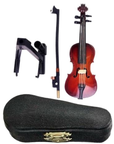 Violino Sonoro 12 cm Decorativo Da Tavolo | Ornamento Strumento da Tavolo Per Scrivania Comodino Libreria Davanzale Tavolino Bambini Collezionisti Amanti Della Musica