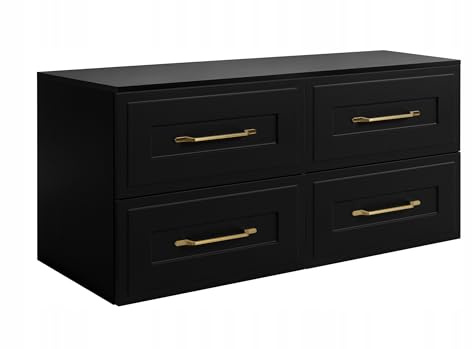 Rodan Moderne Möbel - Schrank Schwarz - Möbelstück - Bastelregal – Bastelplatte 160,6 x 58,6 x 46 cm