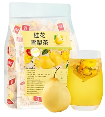 Tè all'osmanto, scorza di mandarino, pera artica e crisantemo, sacchetto triangolare da 100 g, confezionato singolarmente(3pcs)