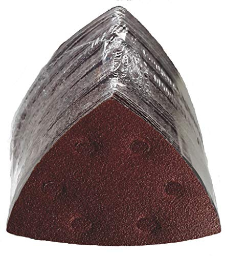 100 Stück SBS Klett-Schleifdreiecke 93x93x93 mm Korn 80 für Delta-Schleifer 6 Loch