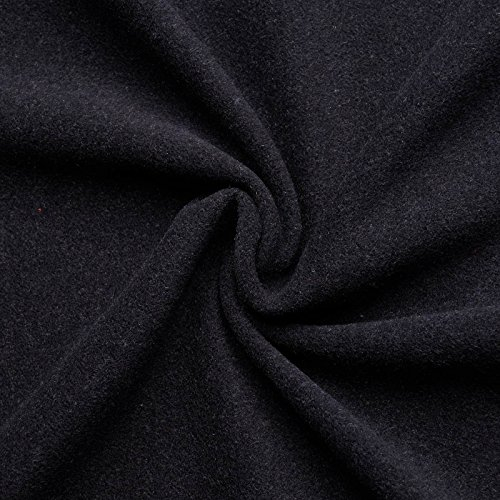 HANNAH - Wollstoff Stoffe Wolle Kaschmir Mantel Mittelalter Vorhang Decke Umhang Larp Meterware - 10 Farben (dunkelanthrazit)