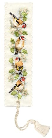 Goldfinches Bird Bookmark Cross Stitch Kit - Textile Heritage