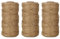 Edgeam Corde en Jute Naturelle de 100 m - Cordon décoratif pour étiquettes suspendues, Cartes de vœux, Cadeaux, Bricolage, Jardinage, 3 pièces