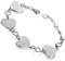 Cupimatch Damen Armband, Edelstahl mit Herz Lieben Form Anhänger Armreif Armkette Panzerarmband mit Englische Bibel Kreuz Schrift Lasergravur, silber