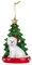 Kurt Adler West Highland Terrier Wearing Santa Hat with Christmas Tree Ornament C7615WH New