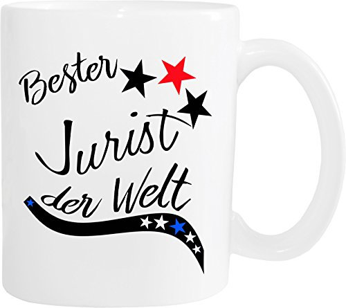 Mister Merchandise Becher Tasse Bester Jurist der Welt. Kaffee Kaffeetasse liebevoll Bedruckt Beruf Job Arbeit Weiß