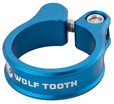 Wolf Tooth | Seatpost Clamp 34.9mm | Blue | Customisable Bike Accessories and Components Precision Engineered
