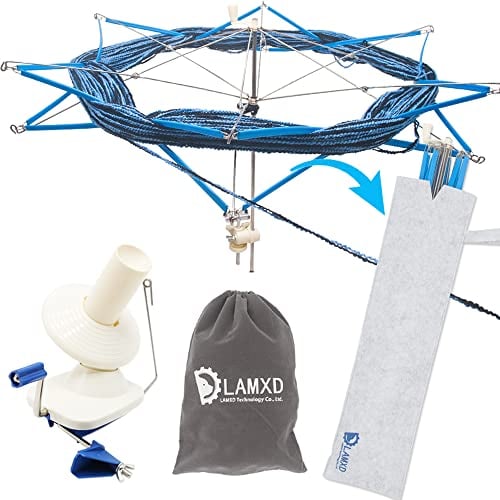 LAMXD Wollwickler Yarn Garnwinder Kreuzwickler Knäuelwickler Wolle String Kugel Skein Winder Knitting Wool Hand Operated Handbetriebene Strang Maschine Aufziehen und Zubehör Swift Knäuel Winder