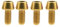 Yaruijia Titan-Bolzen M4 x 8 15 20 mm Innensechskantschrauben für Mountainbikes, Rennräder, Bremsteile, 4 Stück (M4 x 8 mm, Gold)