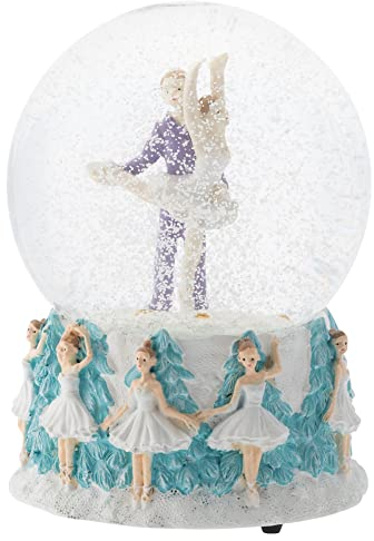 Elanze Designs Prince and Clara Dancing 100MM Musical Water Globe Plays Tune Nutcracker