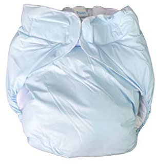Haian Inkontinenz-Windeln für Erwachsene, mit Klettverschluss, Größe M, L, Babyblau