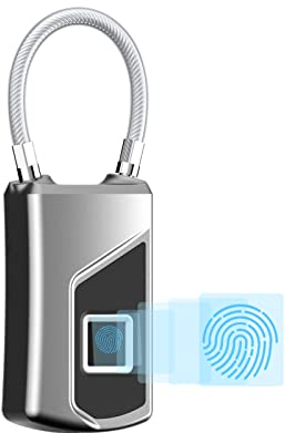 Serrure D'empreinte Digitale de Semi-conducteur D'intérieur sans Clé D'USB Chargeant Cadenas Intelligent D'empreinte Digitale Portatif Serrure Polyvalente de Valise de Porte Cadenas Anti-vol de Séc