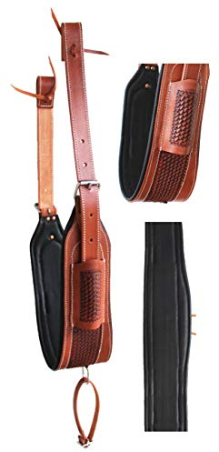CHALLENGER Horse Western Tooled Gepolstertes Leder Hintere Flank Back Sattel Cinch Billets 9782TN
