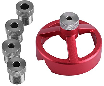 Nimoa Bohrführungswerkzeug, 5/6/7/8/9/10 mm, Zentrierwerkzeug für Holz, Bohrführung, vertikale Bohrführung (rot)