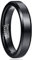 Cloyo Ring Herren/Damen 4mm Schwarz Hochzeitsringe Trauring Ehering aus Wolframcarbid für Männer Polieren Größe 67.2 (21.4)