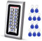 GXY RFID Waterproof Zinc Alloy Access Control Keypad +10pcs 125KHz Blue Keytags, Backlight Keyboard