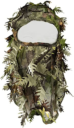 Jack Pyke LLCS 3D Tarn-Balaclava – Englisches Eichenblatt-Design, leicht, leise, verstellbar, Mesh-Augenblende für Jagd, Naturfotografie & Outdoor-Tarnung