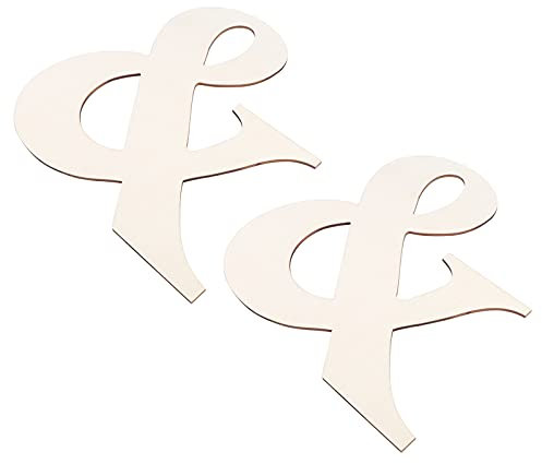 EXCEART Buchstaben Aus Naturholz – 2 Große Buchstaben Leere Holzstücke Zur Dekoration