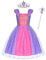 ACWOO Angels Costume da Principessa Rapunzel per Bambina, Vestito Principessa Bambina, Vestito da Festa di Compleanno 110cm