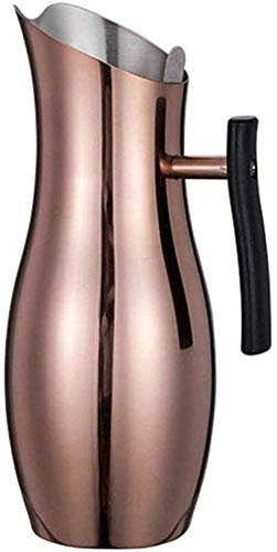 BERTY·PUYI Jarra De Agua Jarra Jarra Tetera, Jarra De Leche, Regalo De Acero Inoxidable 304 De Gran Capacidad para Servir Agua, Jugo, Té Helado Y Otras Bebidas Frías-Rose Gold