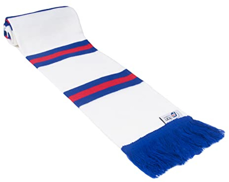 fan originals - Fußballschal in den Rangers-Farben - Retro-Stil - Weiß