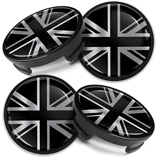 Biomar Labs 4 x 54 mm Nabendeckel Kompatibel mit Ford Felgendeckel Radnabenabdeckung Nabenkappen Felgenkappen Radkappen Alufelgen UK Flagge CF 14