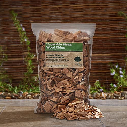 Vegetable BBQ Smoking/Smoker Wood Chips 3 Litre - (24 Great Flavours available 100% Natural with nothing added) (Vegetable Chip Blend)