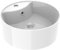 ERCOS Lavabo D'Appoggio In Ceramica Tondo , Lavabo Bagno Colore Bianco Lucido Con Troppopieno Integrato, Dimensioni Diametro 406 MM