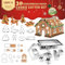 18 Piezas, Molde de Galletas Navideñas, 3D Casa Galleta De Jengibre, Juego de Cortadores de Galletas de Navidad para Hornear, Acero Inoxidable Galletas Cortador, para Accesorio de Cocina(Navideñas-1)