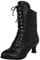 SOOUICKER Ladies Mid Calf Lace Up Boots Women Wide Fit Gothic Steampunk Ankle Boots for Women with Heel