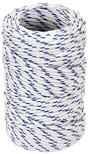 vidaXL 250m White Polypropylene Boat Rope - Durable and Weather-Resistant Sailing, Boating and Rigging Accessory of 2mm Thickness