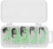 Conskyee Fishing Offset Worm Hooks Set for Bass Saltwater Freshwater, Luminous Texas Rig Hooks Size: 2# 1# 1/0# 2/0# 3/0#