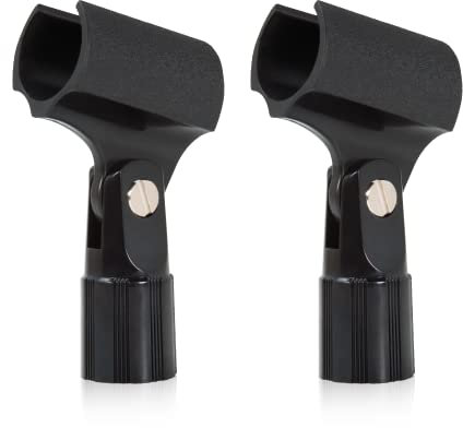 CAROL Universal Microphone Holder HL-004 for Mic Stand, Adjustable Mic Clip Holder, Fits Most Dynamic Vocal Handheld Mics (22-25 mm in diameter, 5/8 male)