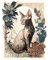 Artery8 Sphynx Cat with Flower Blooms Modern Art Nouveau Portrait Illustration Art Print Canvas Premium Wall Decor Poster Mural