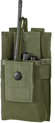 FRTKK Tactical Radio Holder - Molle Radio Pouch Universal Case for Police, Firefighter - Army Green, Large