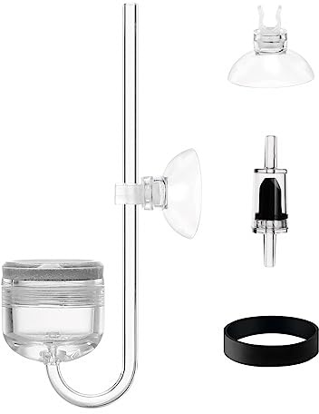 MiOYOOW CO2-diffusor för Akvarium, Atomiserare CO2-diffusor i Akryl med Bubbelräknare/returventil för Akvarieplantor