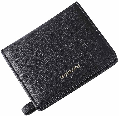 RRANCharltu Geldbörse Damen klein Leder Kleines Portemonnaie Mini Kurzer Damen Geldbeutel mit Zipper Münzfach Brieftasche (Schwarz)