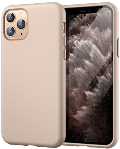 JETech Silicone Case for iPhone 11 Pro Max 6.5-Inch, Silky-Soft Touch Full-Body Protective Phone Case, Shockproof Cover with Microfiber Lining (Gold)