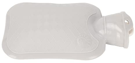 500 Ml PVC-Wärmflasche, Wärmbeutel für Heiße und Kalte Kompressen, Hand- und Fußwärmer für Zuhause, Schlafsaal, Menstruationsbeschwerden, Kinder, Männer, Frauen, Rosa, Grau (Grau)