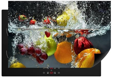 Pannello di copertura in plastica per piani cottura a induzione, copertura per piano cottura in vetroceramica, con frutti colorati, 80 x 52 cm