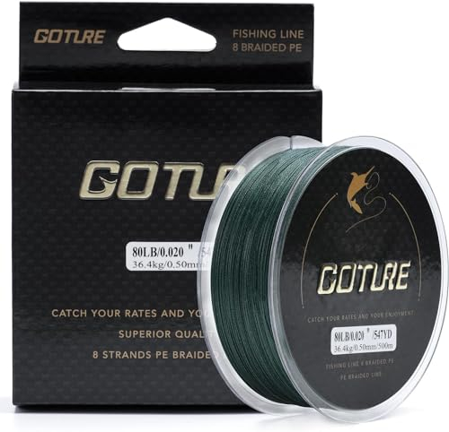 Goture Geflochtene Angelschnur 8fach - Ultradünne, Starke, Empfindliche, Glatte und Dehnungsfreie Schnur 300M