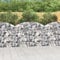 BaraSh Gabione mit Hochbogen 150x30x100/120 cm Verzinktes Eisen Gabionenkorb Verstärkte Gabionenhaken, Gabionenwand Gabionen Zaun